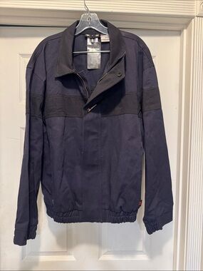 Workrite. FR Men's Navy Work Jacket with Black Trim - Unbranded
